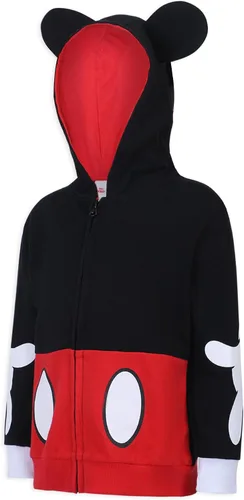 Vista 6 de Disney Mickey Mouse Sudadera con Cremallera y Orejas para Bebés y Niños Pequeños