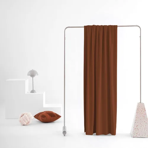 Vista 5 de MUMFAS Cortinas con pestaña trasera naranja tostado 52x63 2 paneles