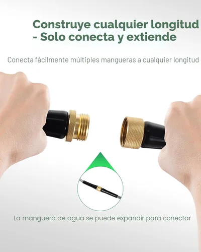 Vista 9 de Manguera de jardín de metal corta de 1 pie, adaptador de extensión de manguera pequeña de acero inoxidable para carrete de manguera, tubo de agua