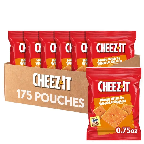 Vista 6 de Cheez-It Galletas de queso, galletas horneadas, aperitivos para el almuerzo, originales (6 bolsas)
