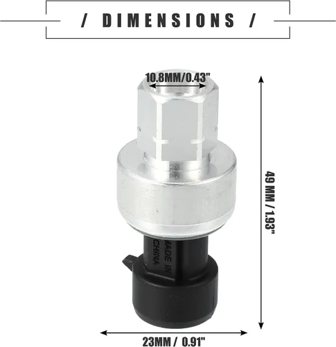 Vista 5 de Motoforti Sensor de presión del refrigerador de aire acondicionado, para Chevrolet Traverse LS LT LTZ 3.6L V6 - Gas 2009-2016, metal, 13587668, tono