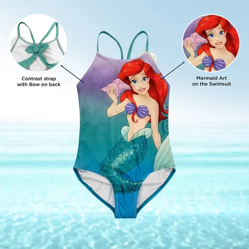 Vista 6 de Dreamwave Traje de baño de personajes de una pieza Frozen Ariel Minion JoJo Siwa Trolls Harry Potter para niños pequeños a niños grandes