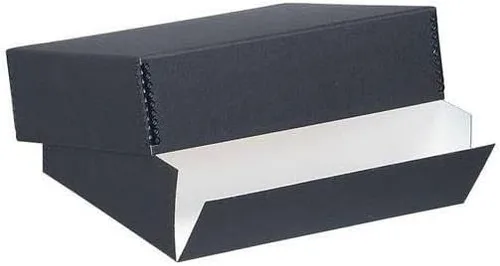 Vista 29 de Lineco Museum - Caja de almacenamiento archivado, 8.75x10.75x1.5 pulgadas. Diseño frontal abatible. Sin ácidos con borde de metal. Organiza fotos