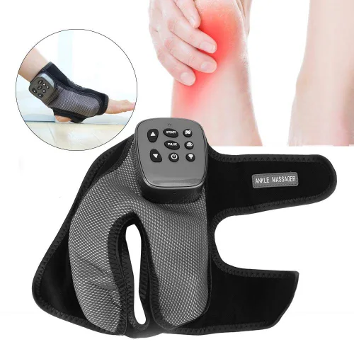 Vista 7 de ZJchao Masajeador eléctrico de tobillo y pies, máquina de masaje de pies, ajustes de varios niveles, calefacción por vibración, masaje, alivio