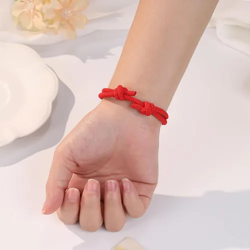 Vista 7 de UNGENT THEM Pulseras de cuerda ajustable para parejas, para hombres, novio, novia, alma gemela, marido, esposa, aniversario, día de San Valentín