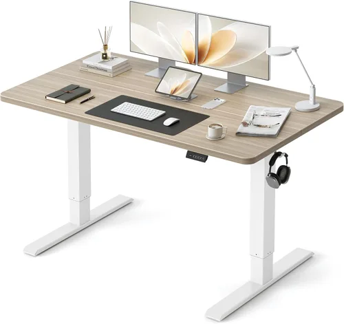 Vista 16 de CubiCubi Escritorio eléctrico grande de pie de 48 x 30 pulgadas, escritorio Negro