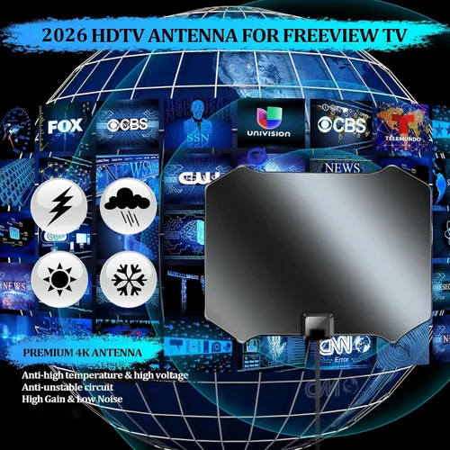 Vista 8 de Antena de TV mejorada 2026 para Smart TV, antena interior para canales