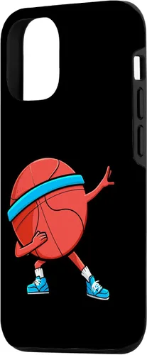 Vista 2 de iPhone 14 dabbing pelota de baloncesto divertido niños hombres mujeres deportes jugador caso