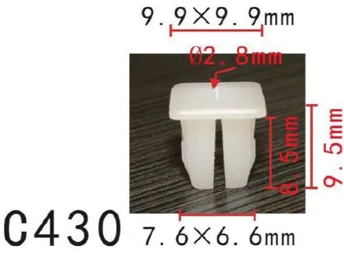 Vista 3 de Autobahn88 - Clip de remache tipo push-in para parachoques, compatible con Renault (OEM: 054000001R) (Paquete de 20)