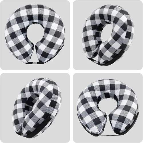 Vista 6 de CuteBone Cono Inflable para Perros con Fundas de Forro Polar Suave Extraíbles para Perros Pequeños/Medianos/Grandes y Gatos Collar de Dona