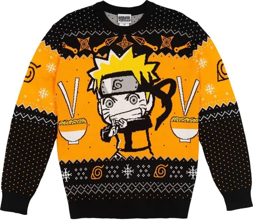 Vista 4 de Ripple Junction Naruto Shippuden Christmas Holiday Anime Adult Crew Neck Sweater