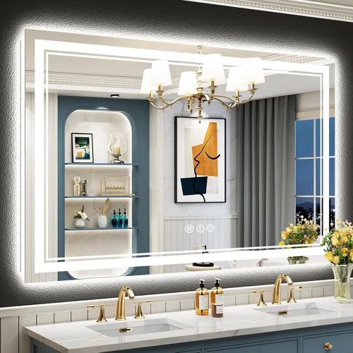 Vista 19 de 24x32 LED Bathroom Mirror, Backlit & Front Lit Lighted Mirror Retroiluminado+luz frontal