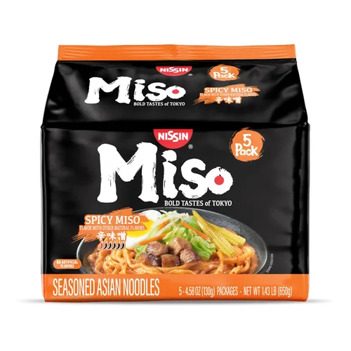 Vista 8 de Nissin Tonkotsu - Fideos de cerdo cremosos picantes (paquete de 20)