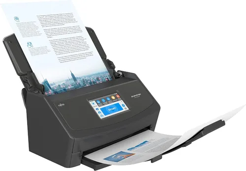 Vista 2 de Fujitsu ScanSnap iX1500 Escáner de documentos dúplex a color con pantalla táctil para Mac y PC (modelo negro, versión 2020) (renovado)