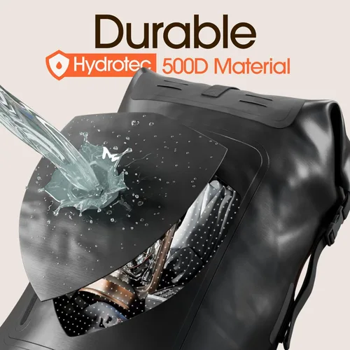 Vista 4 de Earth Pak Mochila impermeable - Mochila de senderismo resistente - Bolsa con cierre enrollable - Bolsa seca acolchada con carcasa impermeable