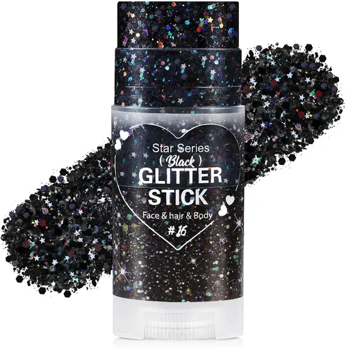 Vista 23 de Go Ho Patriotic Body Glitter Stick, accesorios del 4 de julio, rojo, blanco