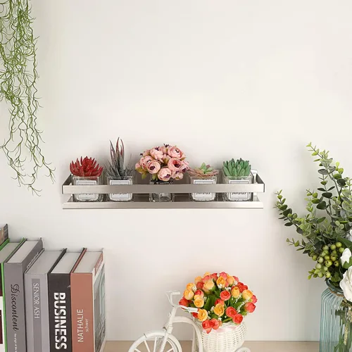 Vista 5 de OwnMy 2 estantes de ducha de 16 pulgadas para baño, estantes de ducha de acero inoxidable, estantes organizadores de cocina de metal, estantes