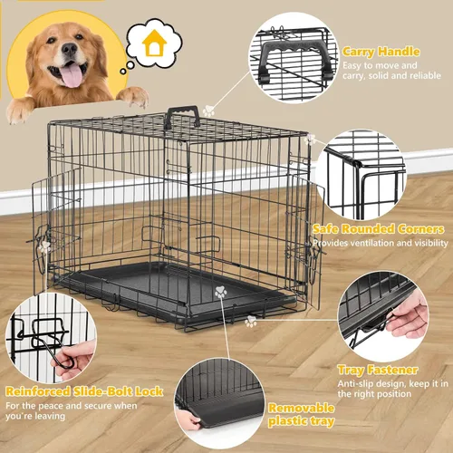 Vista 4 de kejector Jaulas para perros de 24 pulgadas
