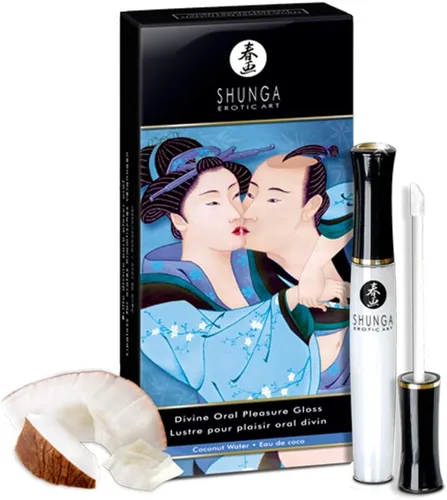 Vista 2 de Shunga Divine Oral Pleasure Lipgloss - Agua de coco