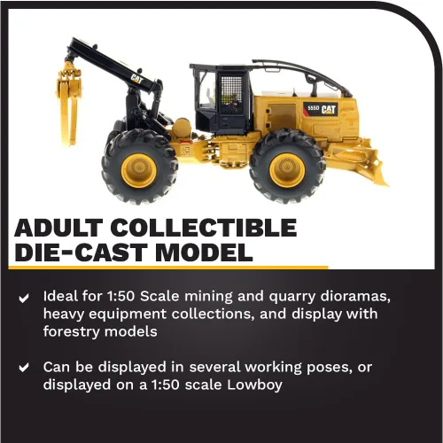 Vista 3 de Diecast Masters Caterpillar 555D Skidder High Line Series Vehículo, 7.29 x 3.03 x 2.68 pulgadas