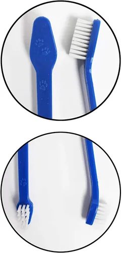 Vista 4 de Pets First Cepillo de dientes para perros de cerdas más suaves, extra grande, largo, doble cara para dientes pequeños y grandes, juego de 2