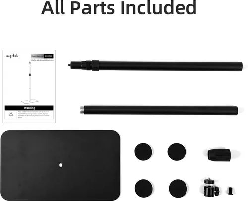 Vista 8 de suptek Soporte para proyector giratorio de 360°, altura ajustable de 36.6-48.8 pulgadas, soporte de montaje para mini proyector, compatible