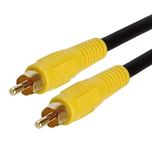 Vista 2 de Cmple - Cable de subwoofer RCA de 50 pies (1 RCA macho a 1 cable de audio y video compuesto RCA macho) Cable coaxial S/PDIF, AUD digital