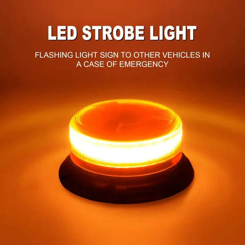 Vista 4 de AnTom, luz estroboscópica magnética inalámbrica, luces de baliza LED impermeables recargables para camiones, advertencia de emergencia intermitente