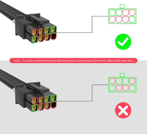 Vista 7 de Sirlyr Cable de conector de 90 grados 12VHPWR, cables GPU de 16 pines con funda para RTX3090Ti 4080 4090 tarjeta gráfica compatible con corsario