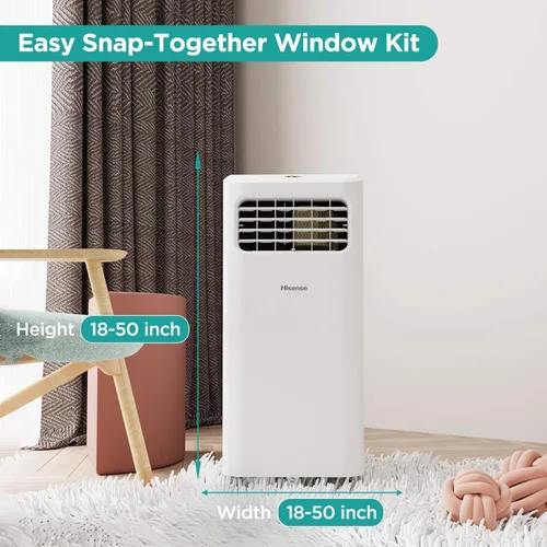 Vista 7 de Hisense Ventilador deshumidificador de enfriamiento portátil de 6,000 BTU para habitaciones más pequeñas de hasta 250 pies cuadrados, control