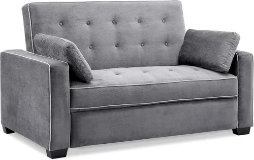 Vista 19 de Serta Ainsley Sofá Cama Convertible de 66.5", Tamaño Full, Dreamcoil Comfort, Tela Tejida Suave, Carbón