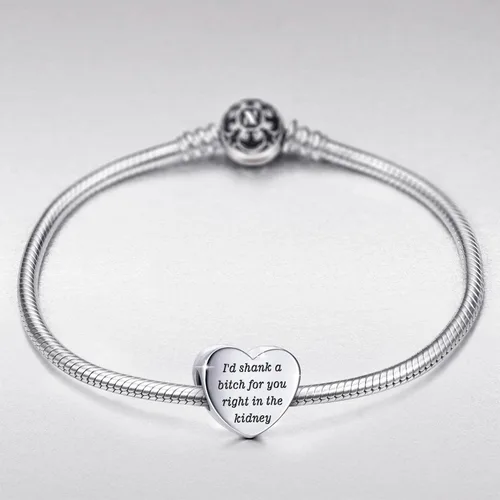 Vista 5 de MUERDOU Pulsera con dije de corazón, grabado inspirador, regalo de aliento para mujeres y niñas