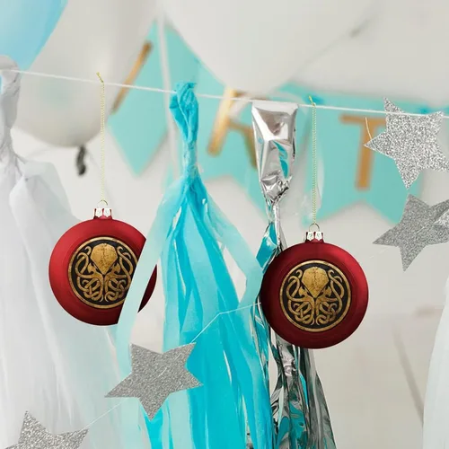 Vista 8 de Cthulhu - Bolas de Navidad inastillables para decoración colgante de árbol de Navidad