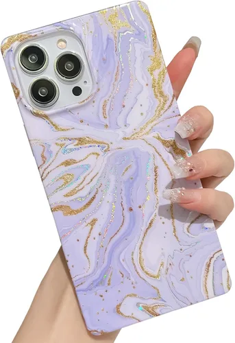 Vista 41 de Elegante Funda con Concha de Madre Perla para Niña Compatible con iPhone 14 de 6.1 Pulgadas, Funda Rectángulo con Borde, Elegante y delgada