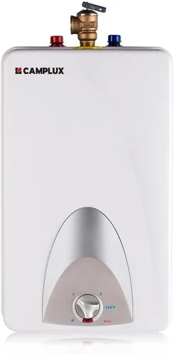 Vista 11 de CAMPLUX - Calentador de agua eléctrico de tanque de 1.3 galones debajo del fregadero, agua caliente instantánea para RV, cocina, camión