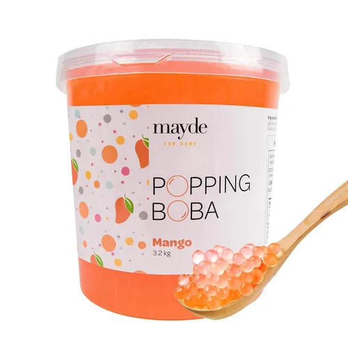 Vista 17 de Mayde Popping Boba Pearls para bebidas y postres, arándano, 7 libras