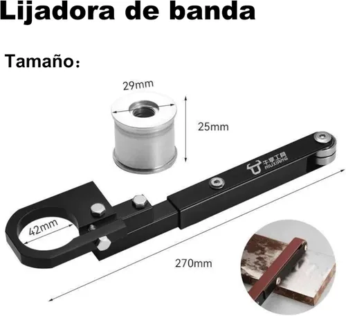 Vista 4 de Herramienta de conversión de amoladora angular, herramienta de amoladora modificada para lijadora de banda, accesorio para pulidora de lijadora