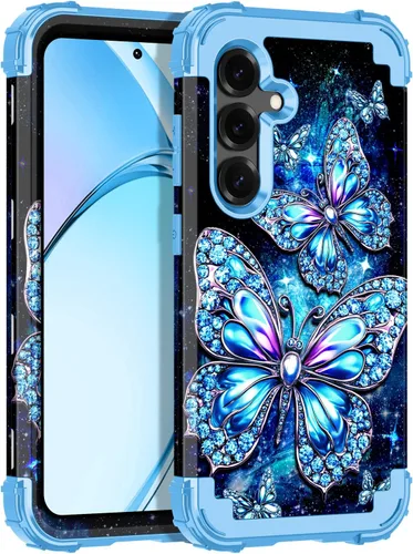 Vista 40 de Rancase para Galaxy S25, Funda de tres capas, protección resistente a los golpes, paraguas de plástico duro + funda protectora de goma de silicona