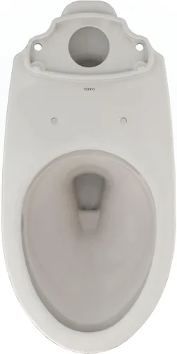 Vista 2 de TOTO Drake C776CEFG #11 - Cuenco de inodoro alargado universal de altura con CEFIONTECT, color blanco colonial