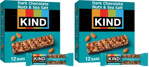 Vista 8 de KIND Barras de nueces, almendras, caramelo y sal marina, aperitivos saludables, sin gluten, bajas en azúcar, 0.21 onzas de proteína, 12