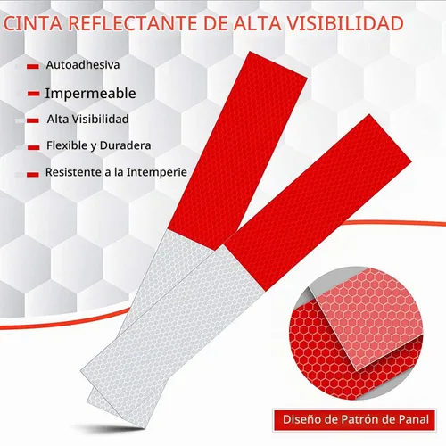 Vista 4 de Cinta reflectante 2" × 12" Paquete de 20 Reflectores de remolque