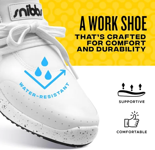 Vista 2 de Snibbs Zapatos de cocina de trabajo antideslizantes Spacecloud para hombre - Negro - Talla para hombre adulto