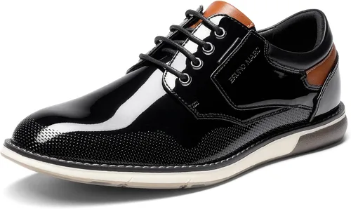 Vista 11 de Bruno Marc Zapatillas de vestir Oxford Casual Derby para hombre Negro