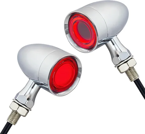 Vista 9 de FATECIM 4X Luces Traseras LED Tipo Bala para Motocicleta de 40 LED, Señales de Giro, Luces de Funcionamiento, Freno y Parada, Luces Traseras