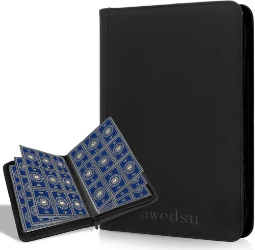 Vista 10 de Álbumes para cartas coleccionables, fundas protectoras para cartas coleccionables, carpeta para tarjetas de 18 bolsillos, estuche para cartas de 900