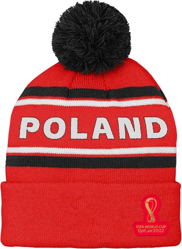Vista 26 de Outerstuff Sombrero unisex para jóvenes de la Copa Mundial de la FIFA Country Premium Bobble Cuff Pom Hat Borgoña
