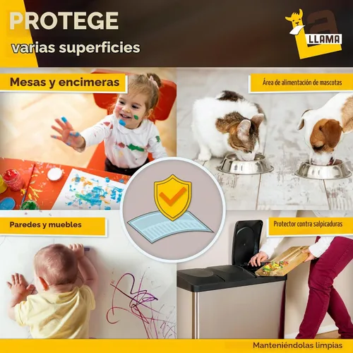 Vista 3 de Papel adhesivo transparente de 13.5 x 5 pies/rollo, multiusos, paquete de 2 rollos autoadhesivos