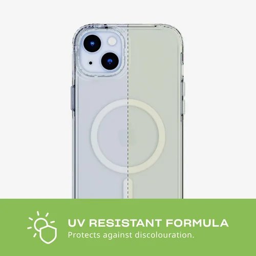 Vista 7 de tech21 Evo - Funda transparente para iPhone 15 Plus, compatible con MagSafe, funda de protección contra impactos, transparente