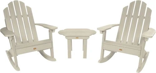 Vista 13 de Highwood Classic Westport 2 Adirondack - Mecedoras con mesa auxiliar, color negro