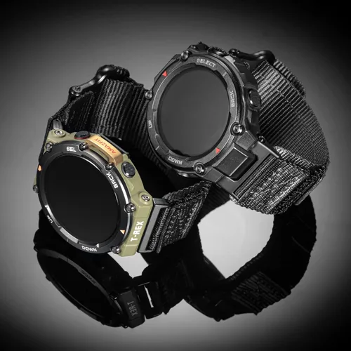 Vista 4 de SMITHA Correas de reloj compatibles con Amazfit T-Rex, T-Rex PRO, T-Rex 2, T-Rex 3 o T-Rex 3 PRO (1.890 in)/(1.732 in), T-Rex Ultra 1/2, correa Negro